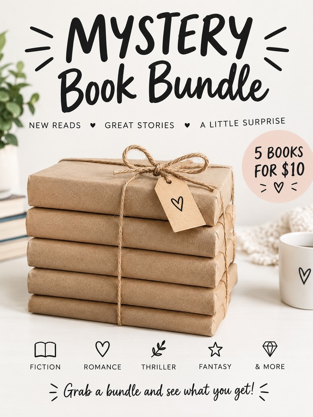 Mystery Book Bundle - 5 Bookd For $10 📚